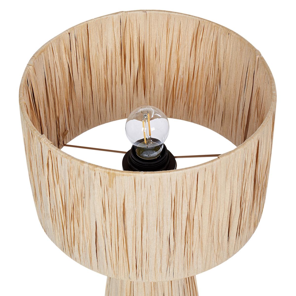 TISCHLEUCHTE Naturfarben Welmel - Naturfarben, Naturmaterialien (25/25/41cm) - Beliani