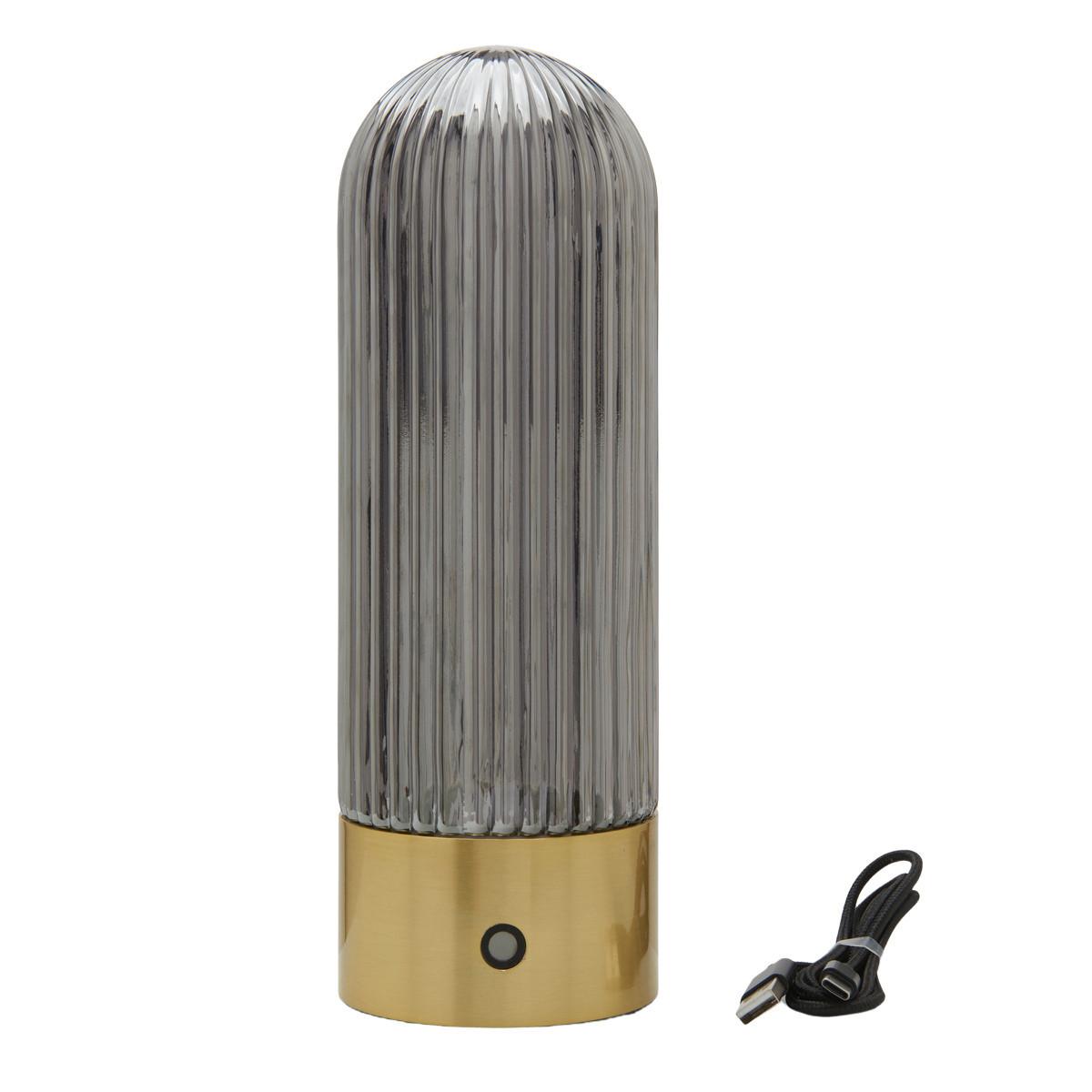 TISCHLAMPE Touareg Rauch H.50cm - Goldfarben, Metall (16/9/27cm) - Signature