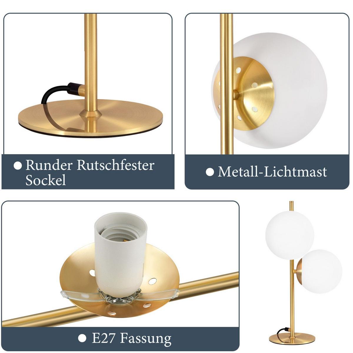 TISCHLEUCHTE Oase 21.5/21.5/45 cm - Goldfarben, Metall (21.5/21.5/45cm) - Nettlife