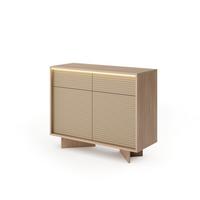 KOMMODE RIGATO 103,9/84,4/40cm mit 2 Schubladen 2 Türen Beige - Beige, Holzwerkstoff (103.9/84.4/40cm) - MASSENO