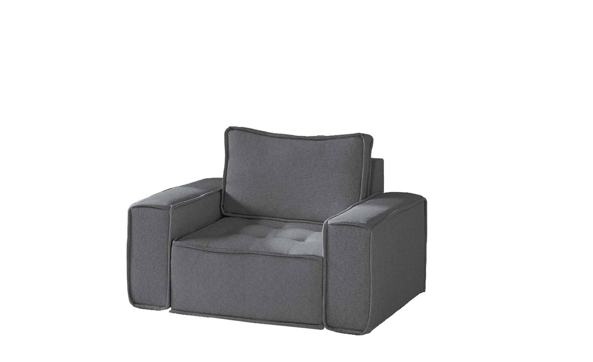 SESSEL Sande In Alpine - Anthrazit, Holzwerkstoff/Textil (132/85/90cm) - Fun Möbel