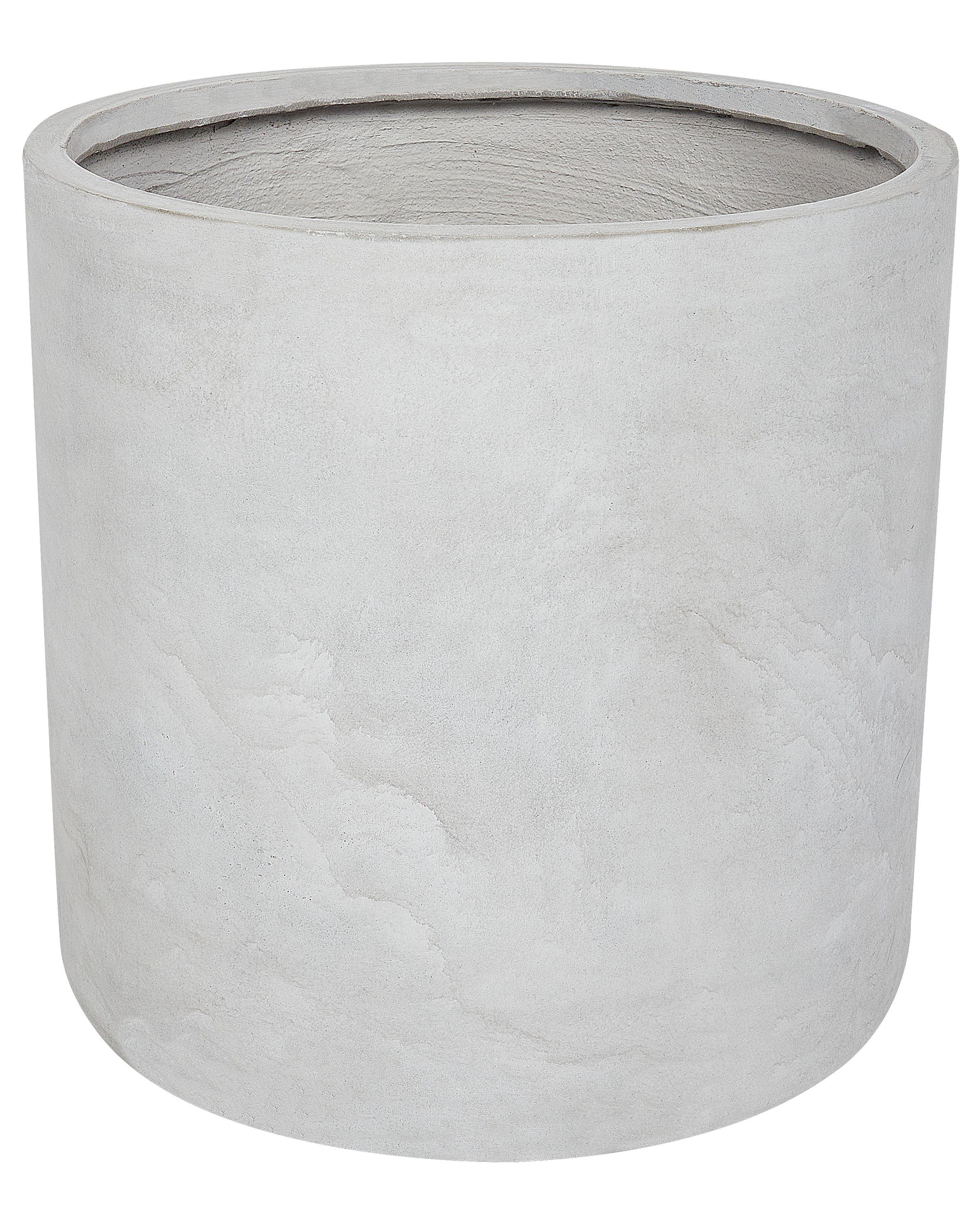 BLUMENTOPF Grau Messene - Grau, Naturmaterialien (50cm) - Beliani