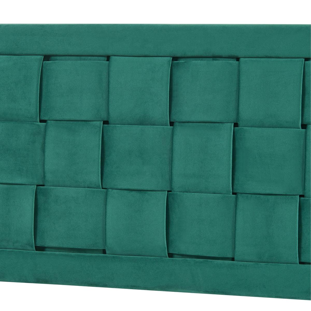 KOPFTEIL Tervo - Grün, Holzwerkstoff/Textil (180/45/5cm) - [en.casa]