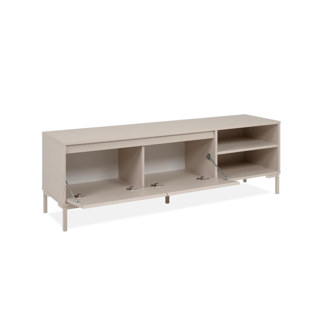 TV-MÖBEL 2 Türen, 2 Nischen, Farbe Kaschmir 150/40/49 cm - Beige, Holzwerkstoff (40/49/150cm) - Calicosy