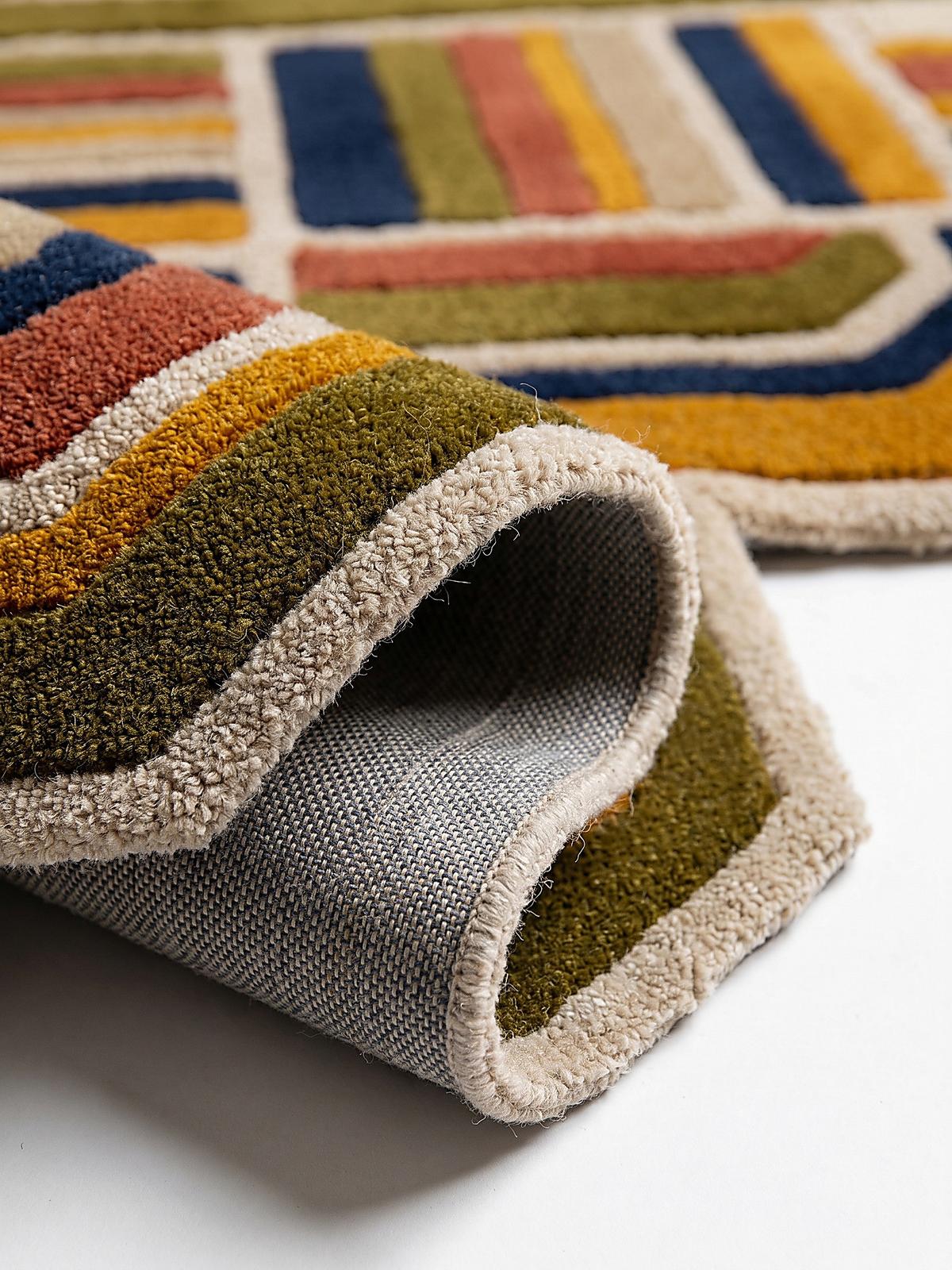TEPPICH aus Wolle SOAR in Terrakotta, geometrisch, 80 x 300 cm - Rot, Textil (300/80cm) - KADIMA DESIGN