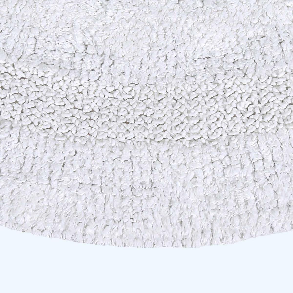 BADEMATTE 80 cm rund, 100% Baumwolle, wendbar - Weiß, Textil (80/80cm) - Homescapes