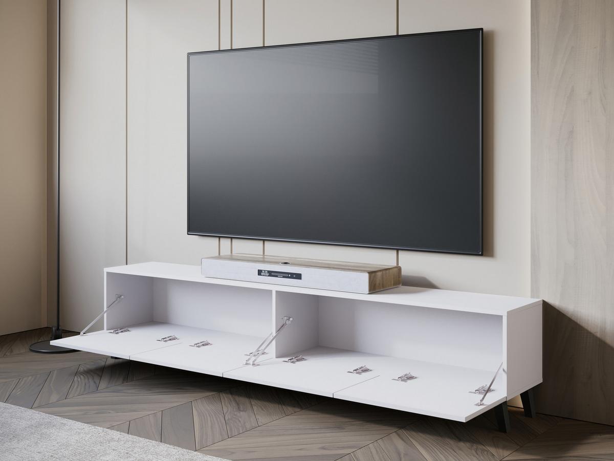 TV-LOWBOARD Phuket 190 - Schwarz/Braun, Holzwerkstoff/Kunststoff (190/40/32cm) - MIRJAN24
