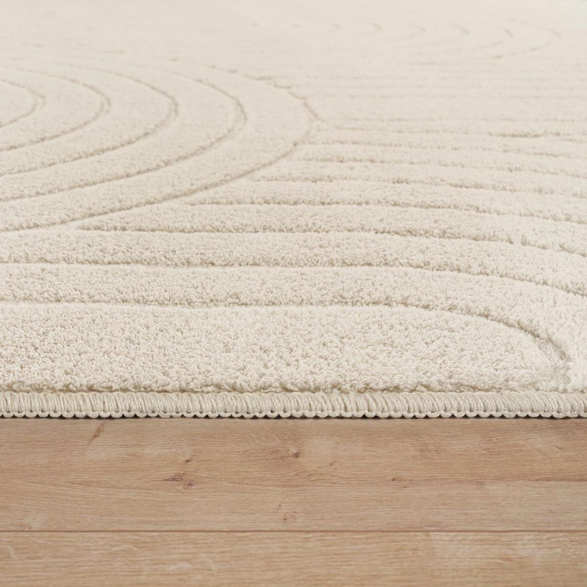 HOCHFLORTEPPICH Creme Ø 160 cm - Creme, Kunststoff (160/160cm) - TT Home