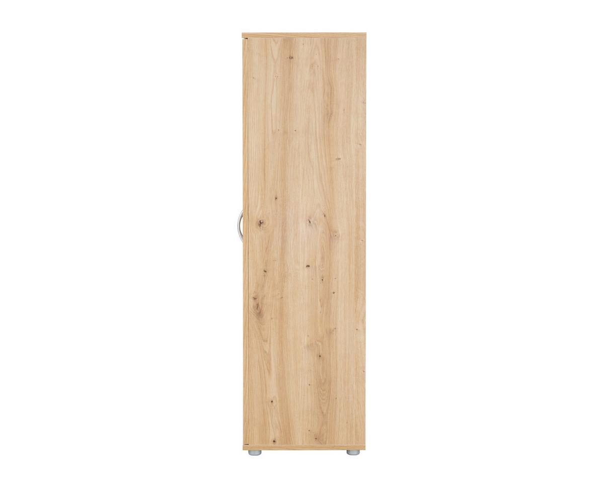 MEHRZWECKSCHRANK 70/121/35 cm Weiß Artisan Oak - Silberfarben/Eiche Artisan, Holzwerkstoff/Kunststoff (70/121/35cm) - arthur berndt