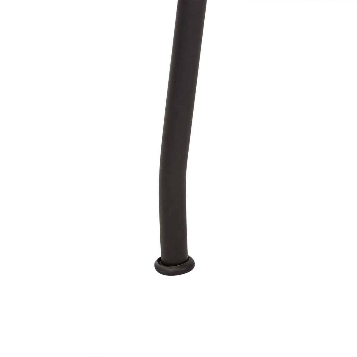 GARTENTISCH Heller Holzfarbton Varenna - Hellbraun/Schwarz, Holz (106/103/74cm) - Beliani