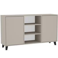 KOMMODE Home mit 2 Türen und 2 Regale, ohne Griffe, Kaschmir - Kaschmir/Schwarz, Holzwerkstoff (150/85/40cm) - Beautysofa