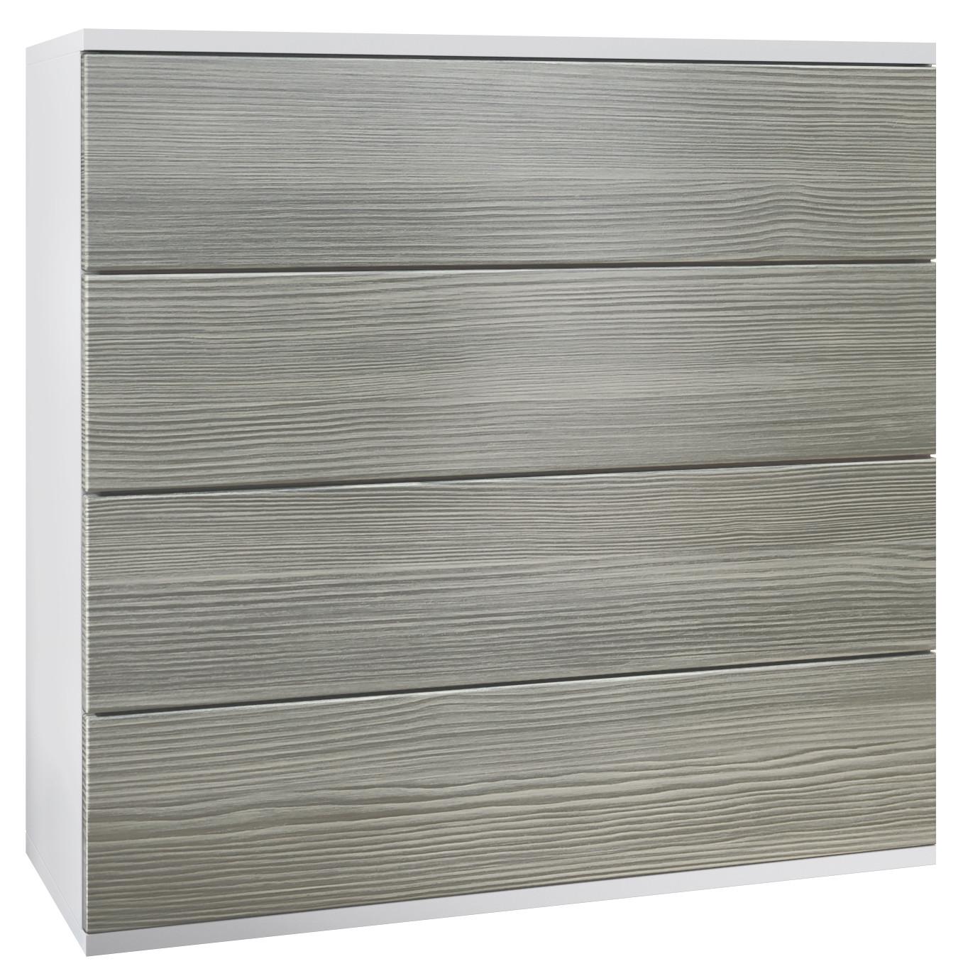 KOMMODE Pavos Avola-Anthrazit - Anthrazit/Hellgrau, Holzwerkstoff (76/76/35cm) - Vladon