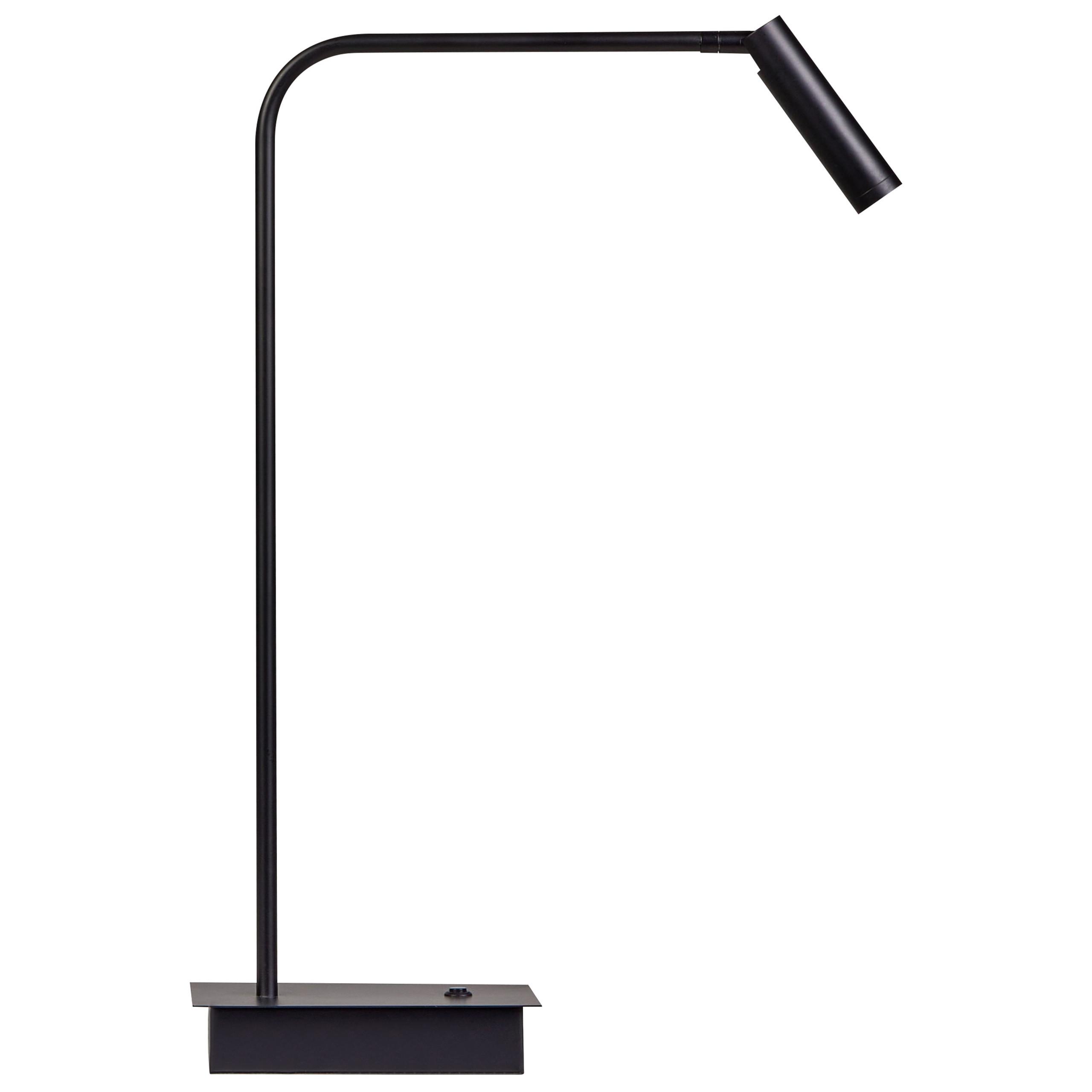 LED SCHREIBTISCHLAMPE Schwarz Lawson - Schwarz, Metall (10/27/55cm) - Beliani