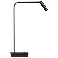 LED SCHREIBTISCHLAMPE Schwarz Lawson - Schwarz, Metall (10/27/55cm) - Beliani