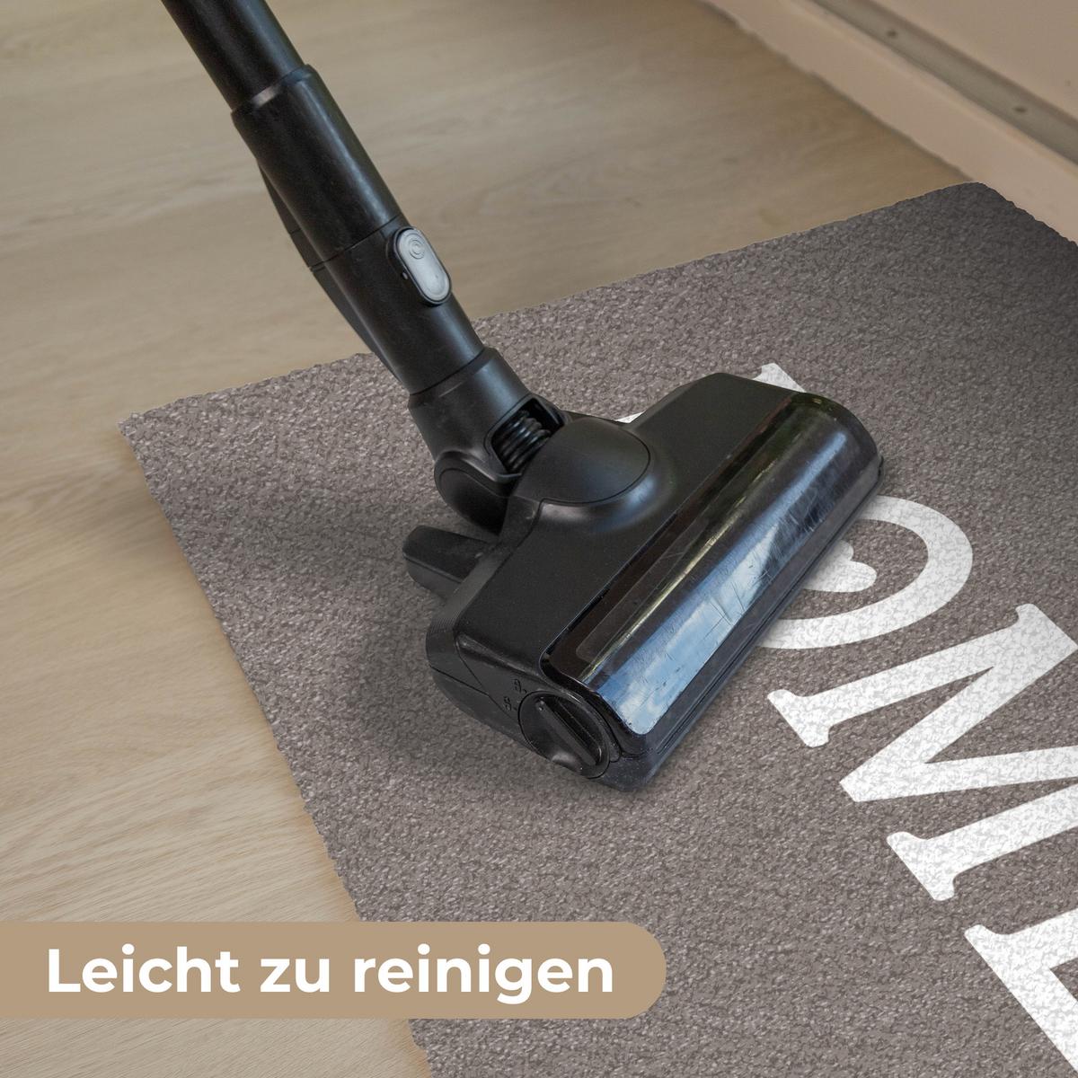FUSSMATTE Startseite - Text - Taupe Fußabtreter 60x40 cm - Taupe, Kunststoff (60/0.4cm) - MuchoWow