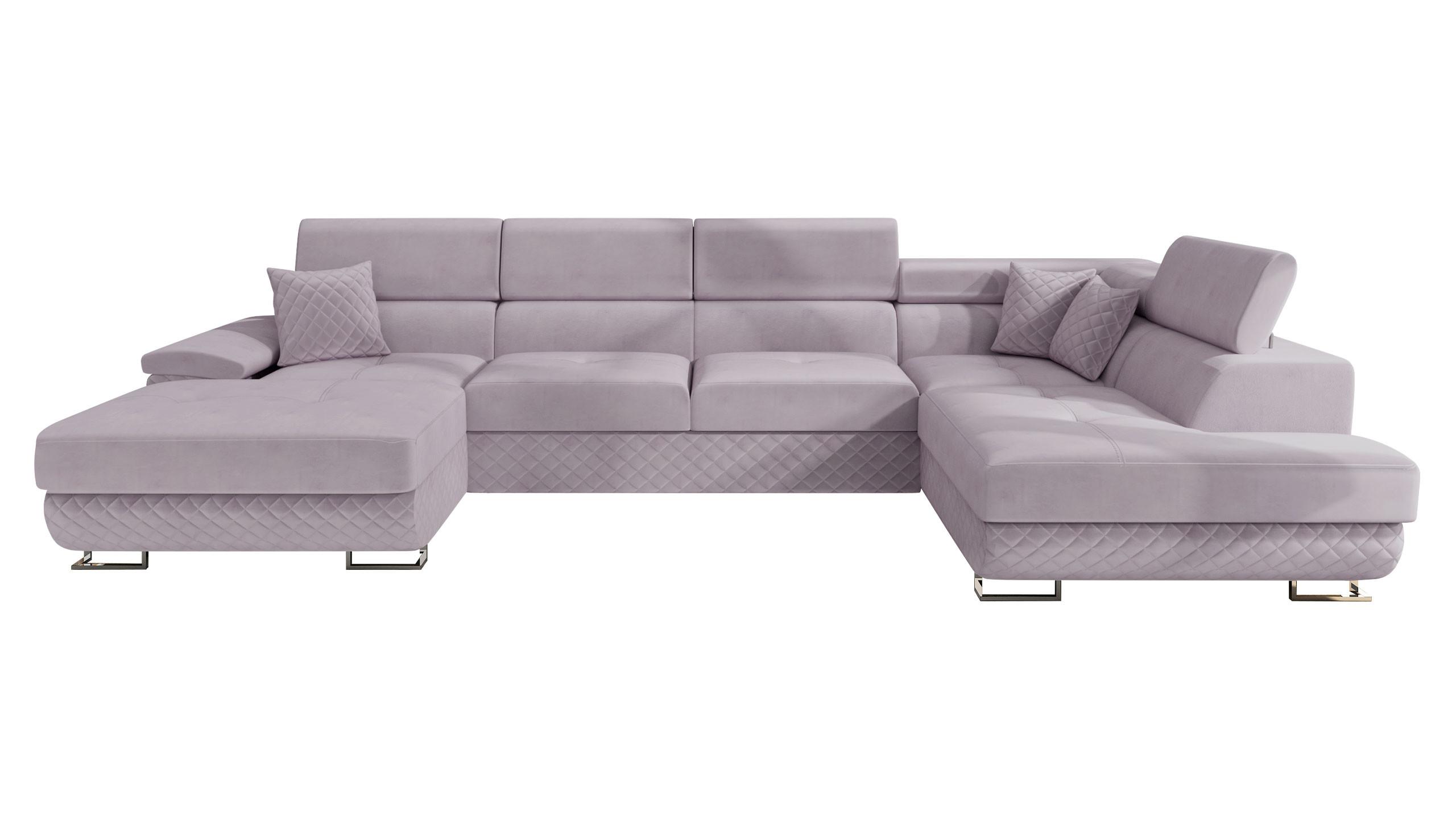 WOHNLANDSCHAFT Cotere Bis Premium, Seite: Rechts - Violett, Holz/Textil (345/91/202cm) - MIRJAN24