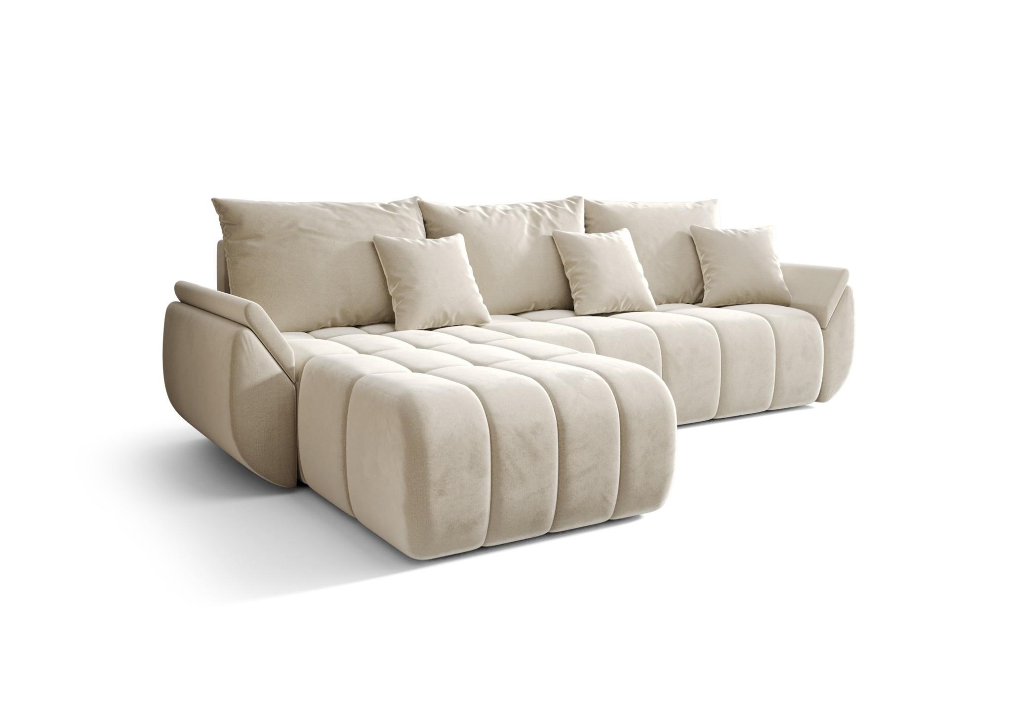 ECKSOFA Louise - Creme, Holzwerkstoff/Textil (185/280cm) - Fun Möbel