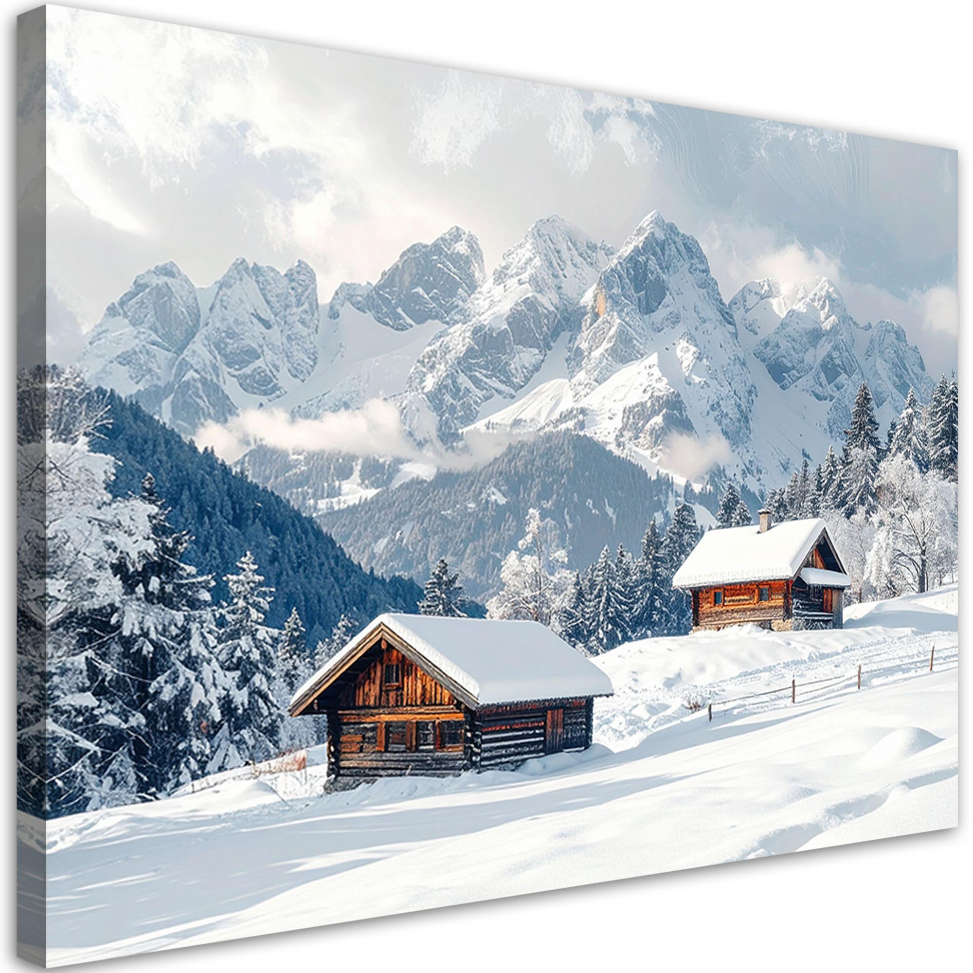 LEINWANDBILD Weihnachten 100x70cm - Weiß, Textil (100/70cm) - Feeby