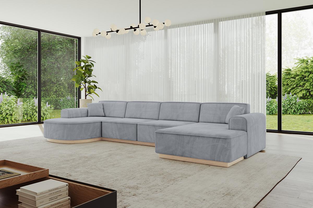 WOHNLANDSCHAFT ARRIO-U2 303x171x83 cm Titanfarben - Titanfarben, Holzwerkstoff/Textil (388/83/171cm) - ALTDECOR