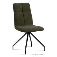 ESSZIMMERSTUHL (6er-Set) Detava 47x92x60 Schwarz/Khaki - Dunkelgrün/Schwarz, Kunststoff (60/92/47cm) - 58aufmkessel