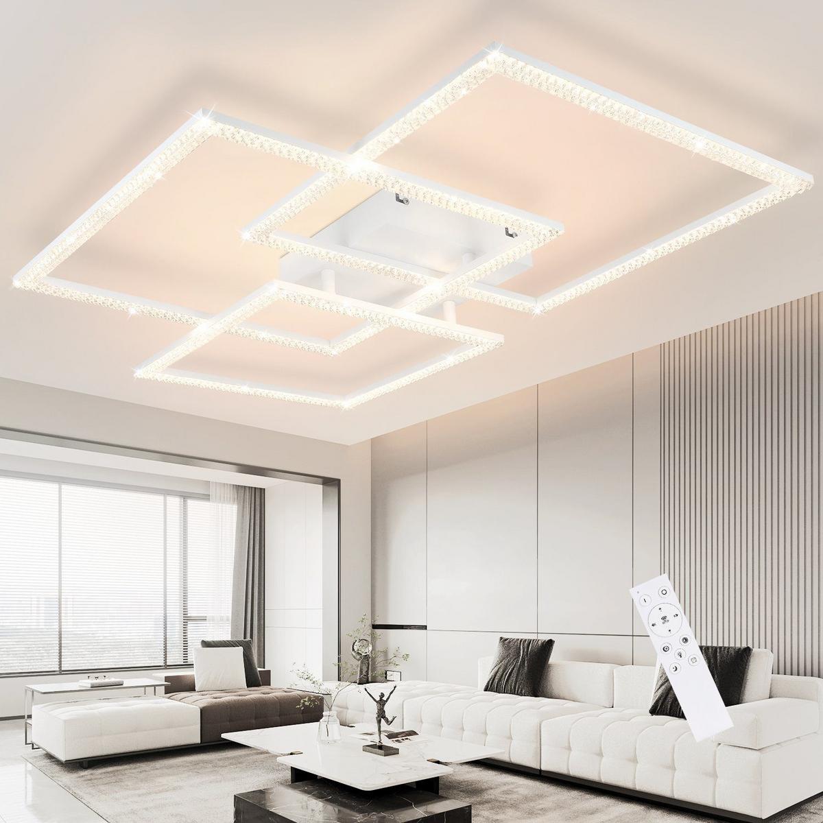 LED-DECKENLEUCHTE Johann 75/60/8 cm - Weiß, Metall (75/60/8cm) - Nettlife