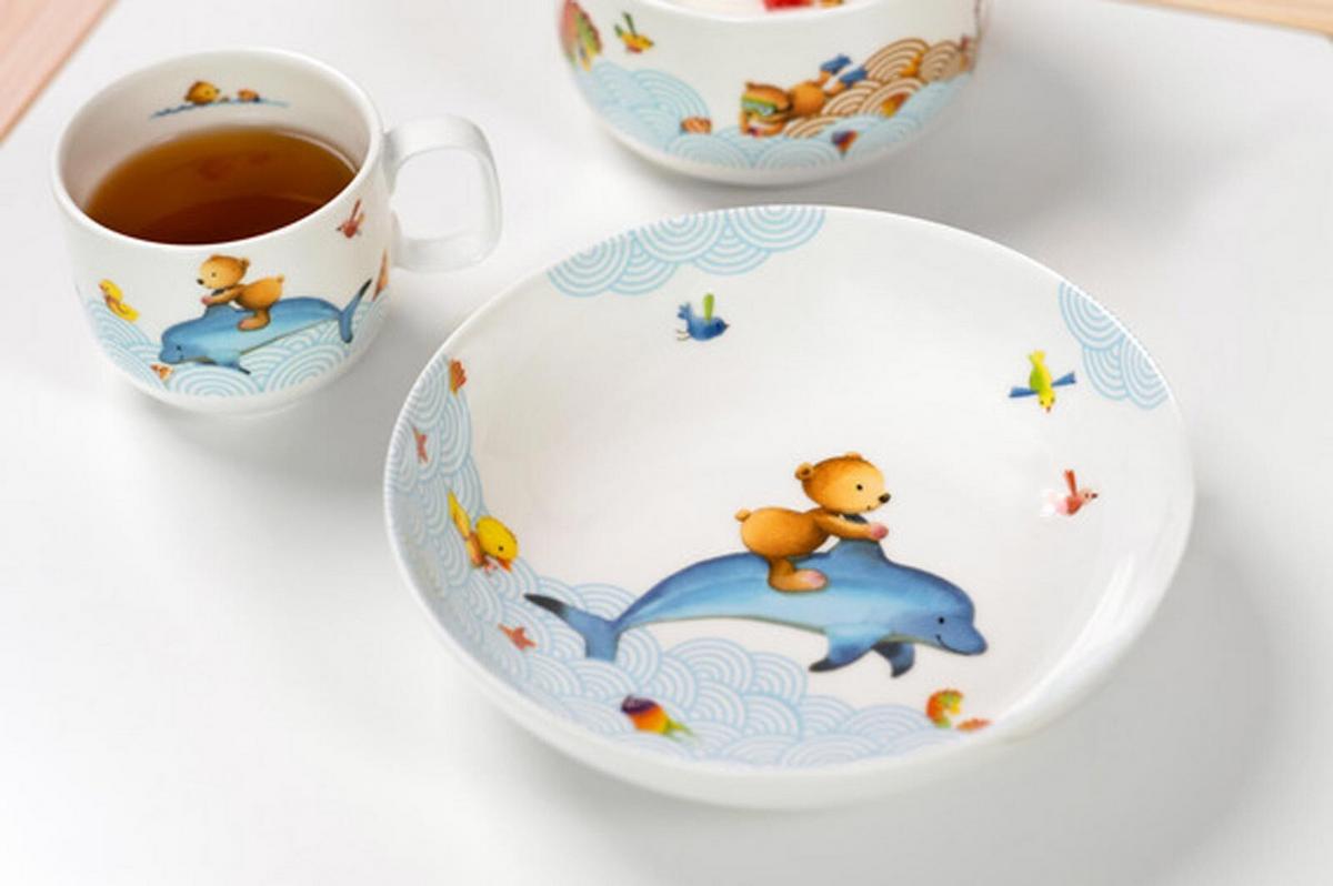 KINDERGESCHIRRSET Happy as a Bear bunt 2er Set - Multicolor, Keramik (2/2/2cm) - Villeroy & Boch