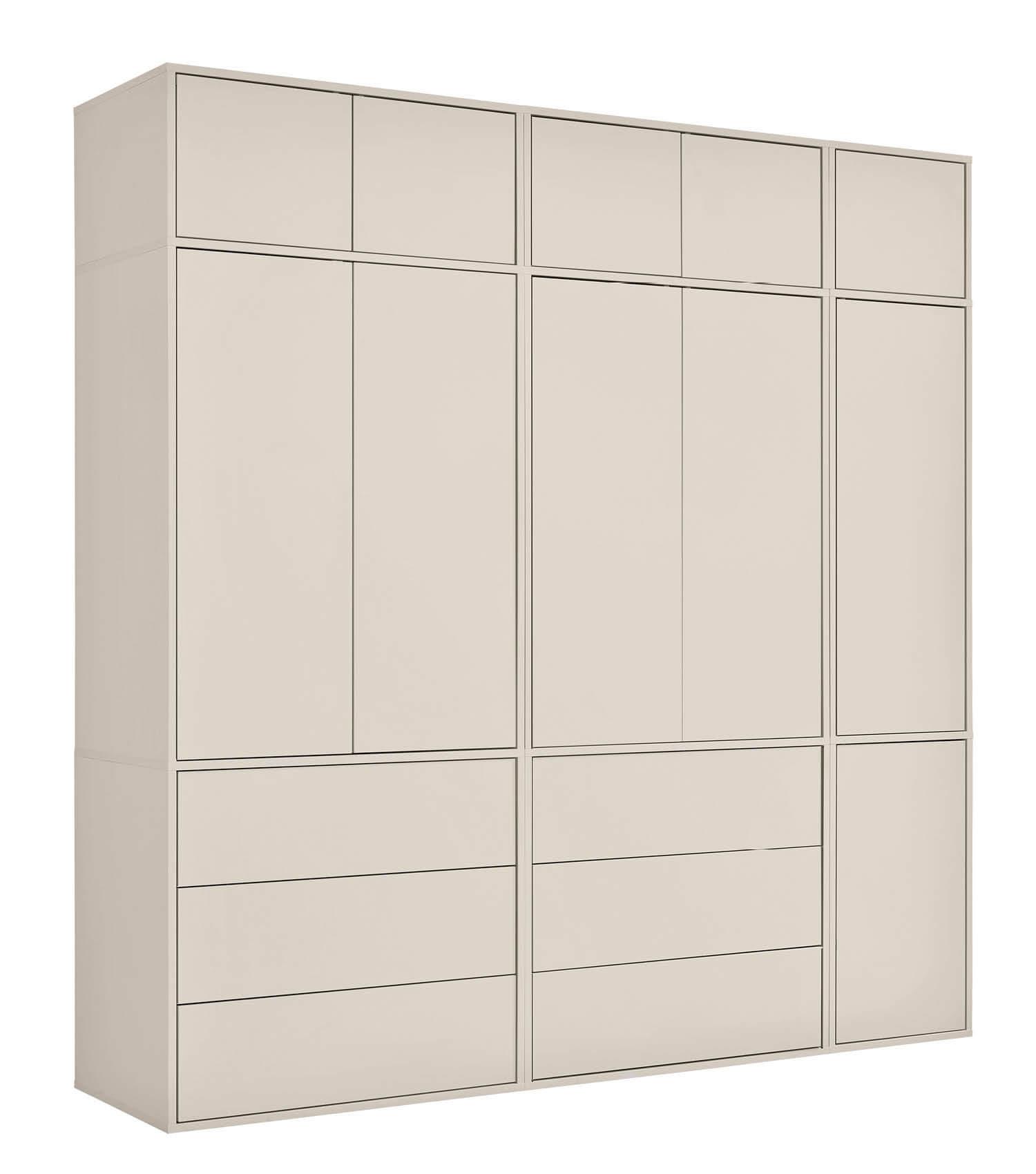 KLEIDERSCHRANK Robe - Beige, Holzwerkstoff (227/234/58cm) - Mokebo