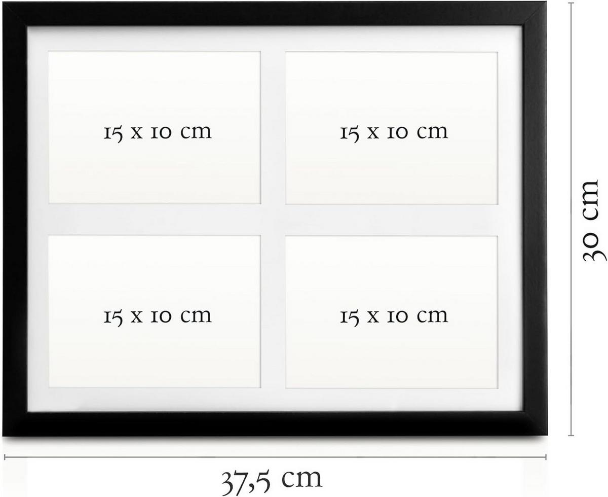 BILDERRAHMEN Galeria 10x15cm Schwarz (2tlg) - Schwarz, Holzwerkstoff (30/2cm) - BoMoe
