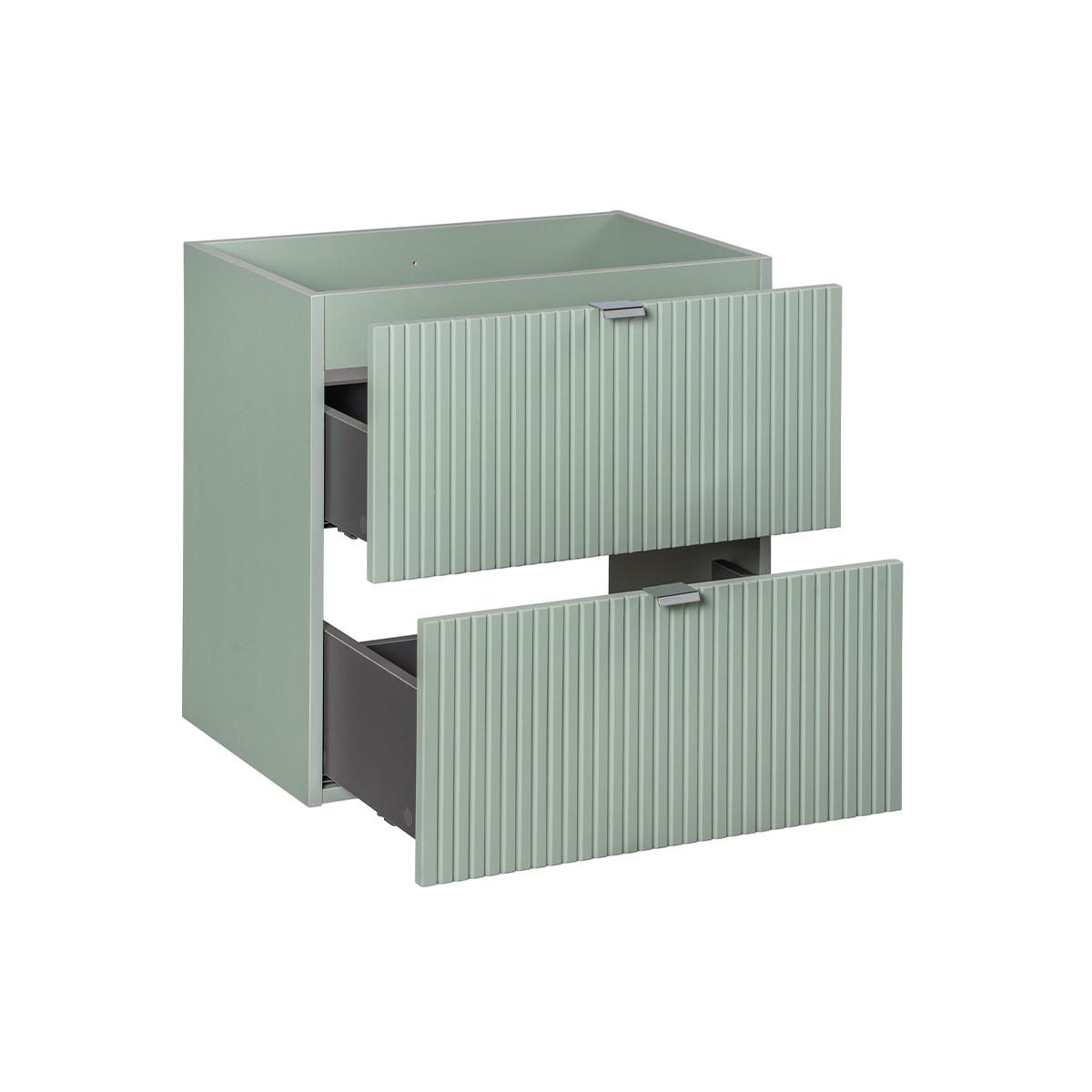 WASCHTISCHUNTERSCHRANK 60cm Jade Grün - Grün, Holzwerkstoff (60/57/40cm) - Petits-meubles
