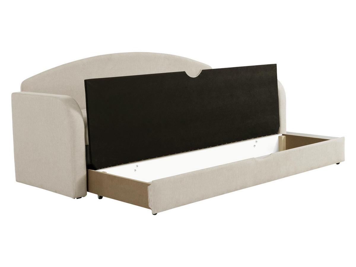 SCHLAFSOFA Tenus - Beige/Blaugrau, Holz/Textil (208/86/76cm) - MIRJAN24