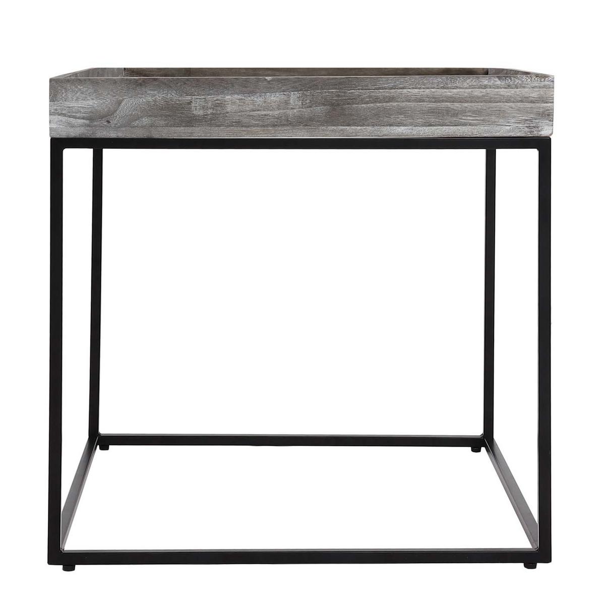 BEISTELLTISCH quadratisch Grau - Grau, Holz (60/60/60cm) - MCW
