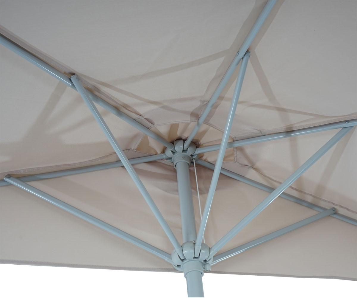 SONNENSCHIRM I HALBRUND UV 50+ Cremeweiß - Weiß, Textil (260/135cm) - MCW