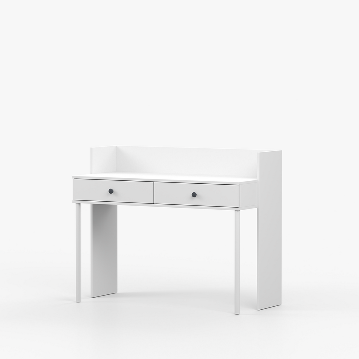 SCHREIBTISCH OLAF I 115/77/53cm Weiß, Griff Anthrazit - Anthrazit/Weiß, Holzwerkstoff/Metall (115/77/53cm) - imoebel24