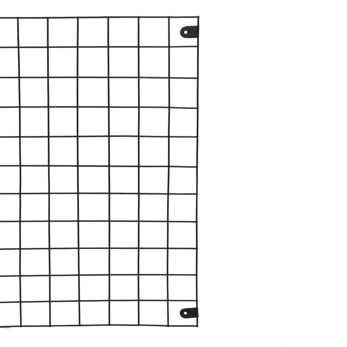 WANDGITTER Sæby - Schwarz, Metall (75/0.5/55cm) - [en.casa]