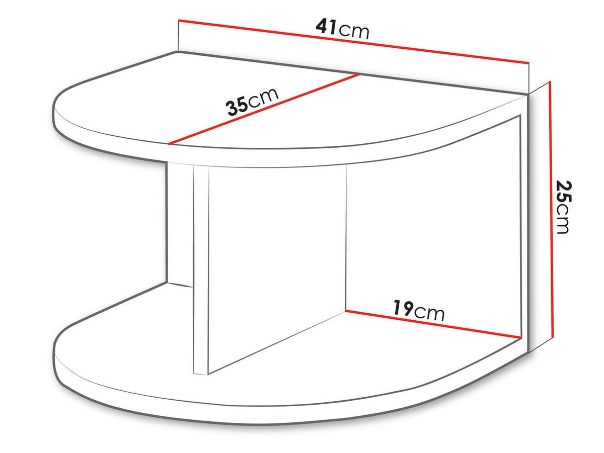 KINDER-NACHTTISCH Lexi 14 - Eichefarben, Holzwerkstoff (41/25/35cm) - MIRJAN24