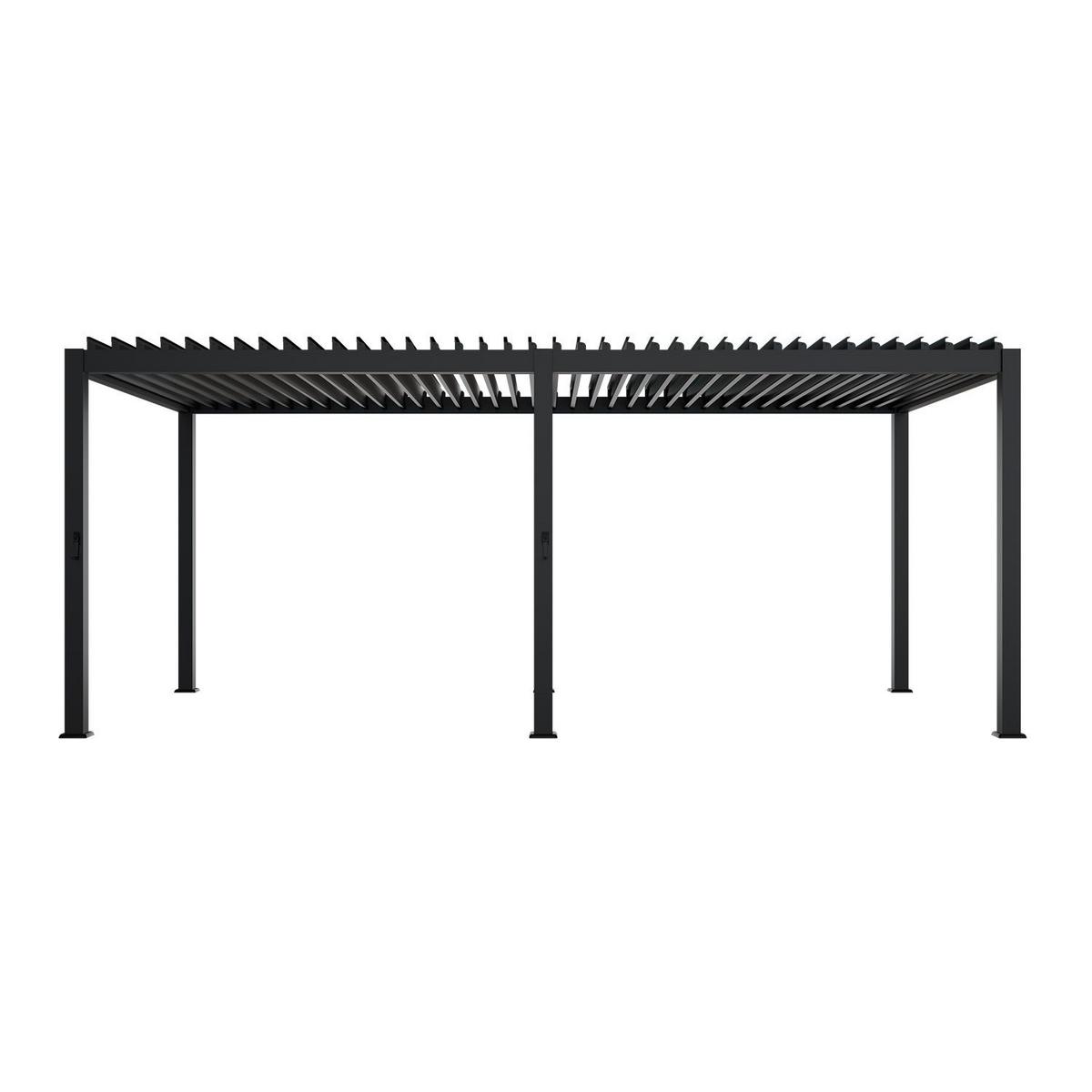 PERGOLA/ LAMELLENDACH Tahiti 3x5,9 m anthrazit - Anthrazit, Metall (590/240/300cm) - Juskys