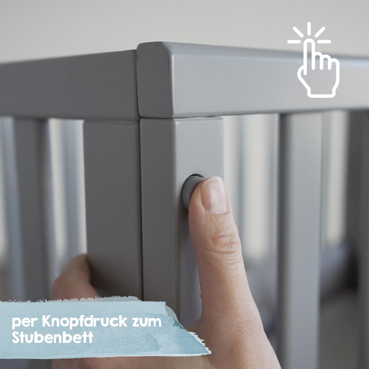 BEISTELLBETT roba Style grau 3in1 Set 90 x 45 cm - Taupe, Holzwerkstoff (45/90cm) - Roba