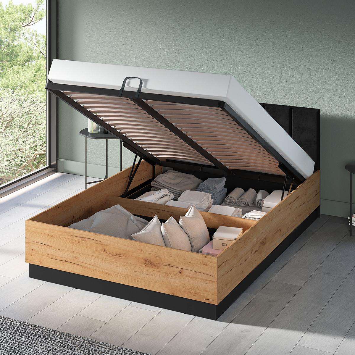 BOXBETT 140/200 Solal Holz - Braun, Holzwerkstoff (140/200cm) - Petits-meubles