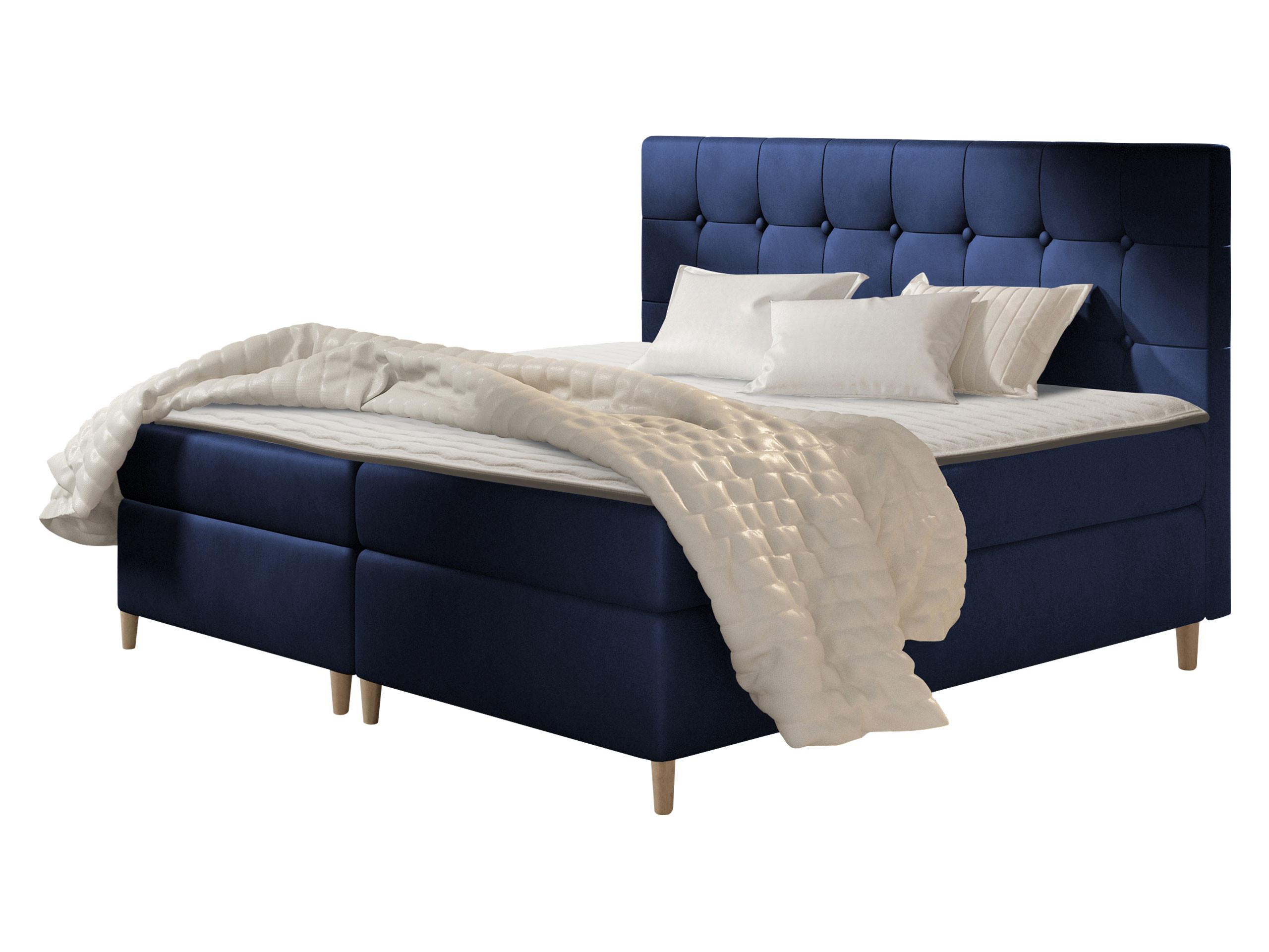 BOXBETT Avanti - H3 - Dunkelblau, Holz/Textil (160/200cm) - MIRJAN24