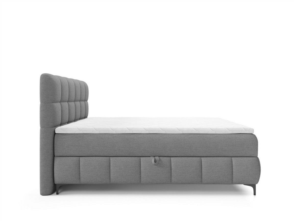 BOXBETT Sophie In Aragon - Grau, Holzwerkstoff/Textil (160/200cm) - Fun Möbel