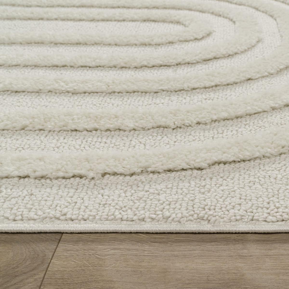 HOCHFLORTEPPICH, mit 3D-Struktur, aus Polypropylen, Florhöhe 30 mm, Creme, 120 x 160 cm - Beige, Textil (160/120cm) - KADIMA DESIGN