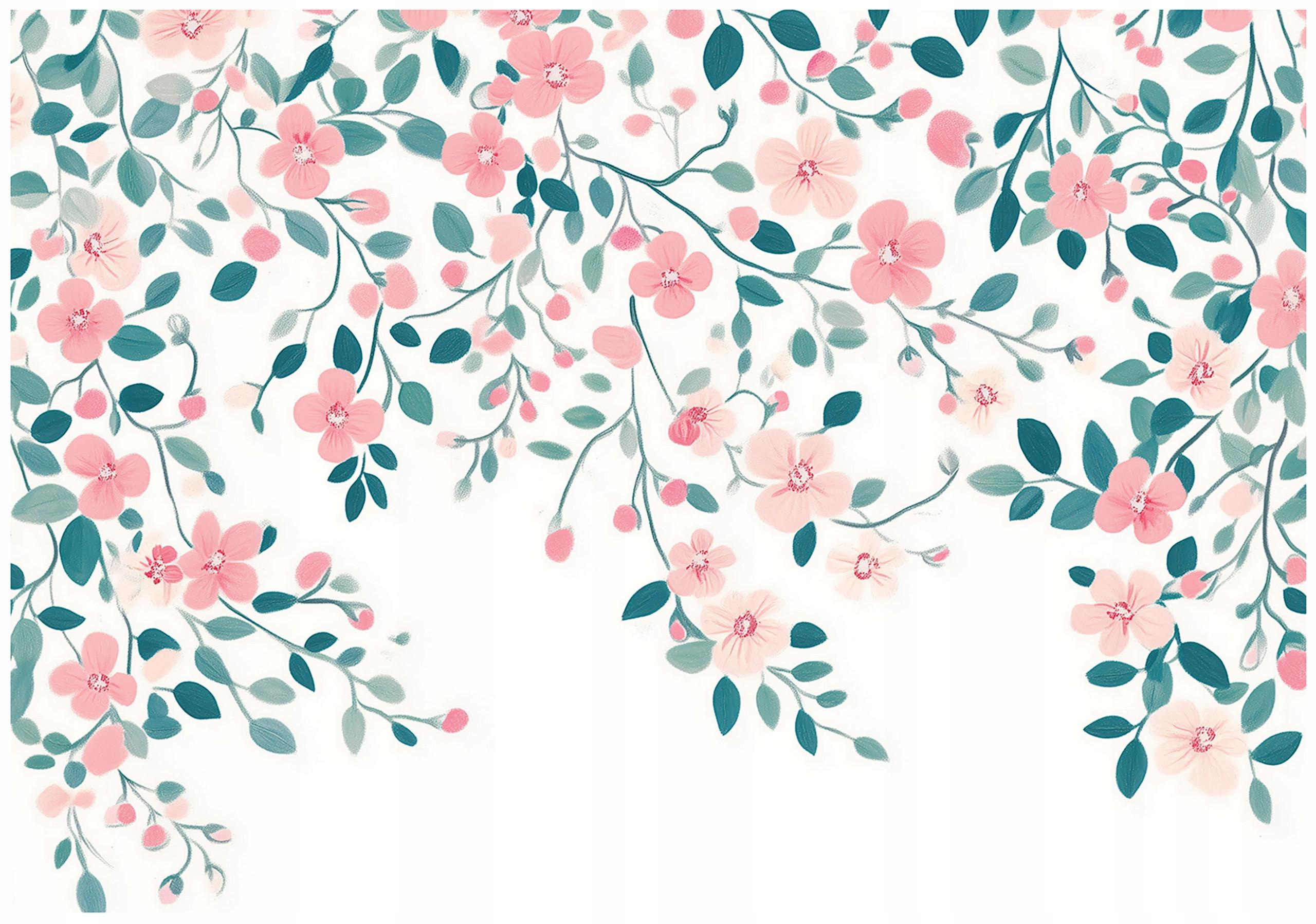 FOTOTAPETE Blumen Blätter Wohnzimmer Vlies Tapete 300x210 - Multicolor, Papier (300/210cm) - Wallarena