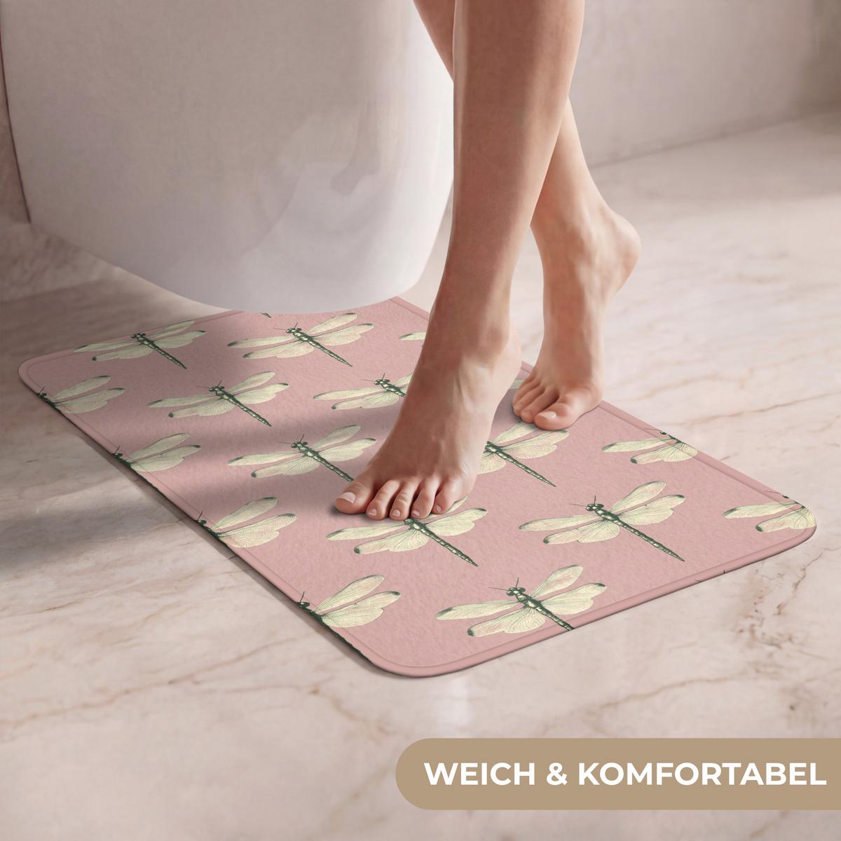 WC-VORLEGER Lillibells - Muster - Rosa WC Teppich 40x60 cm - Rosa, Textil (40/1cm) - OnlyWow