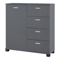 SIDEBOARD Döbritz - Dunkelgrau, Holzwerkstoff (80/84/28cm) - [en.casa]