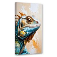 LEINWANDBILD Eidechsen-Reptilien-Natur 40x80cm - Beige, Textil (40/80cm) - Feeby