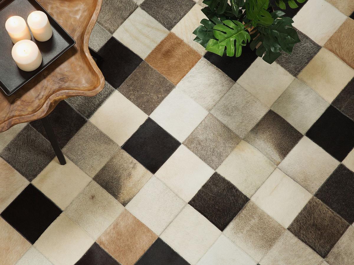 KURZFLOR-TEPPICH Soke 230/160 cm - Multicolor, Fell (160/230cm) - Beliani