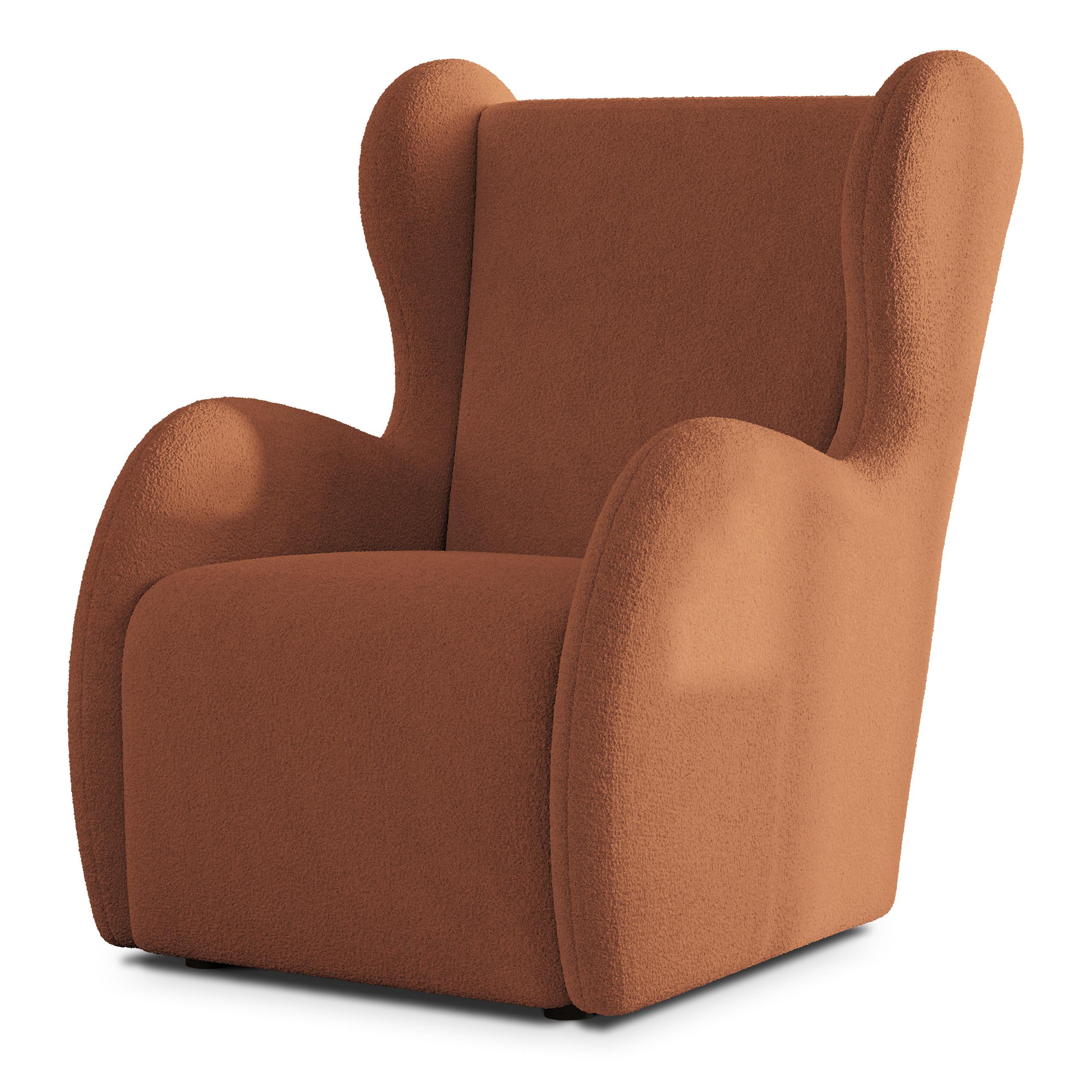 SESSEL MASTI Polstersessel Loungesessel ergonomisch, Orange - Orange, Holzwerkstoff/Kunststoff (74/100/86cm) - MASSENO