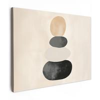LEINWANDBILD Japandi - Wabi sabi - Beige Wandbild 40x30 cm - Taupe, Textil (40/30cm) - MuchoWow