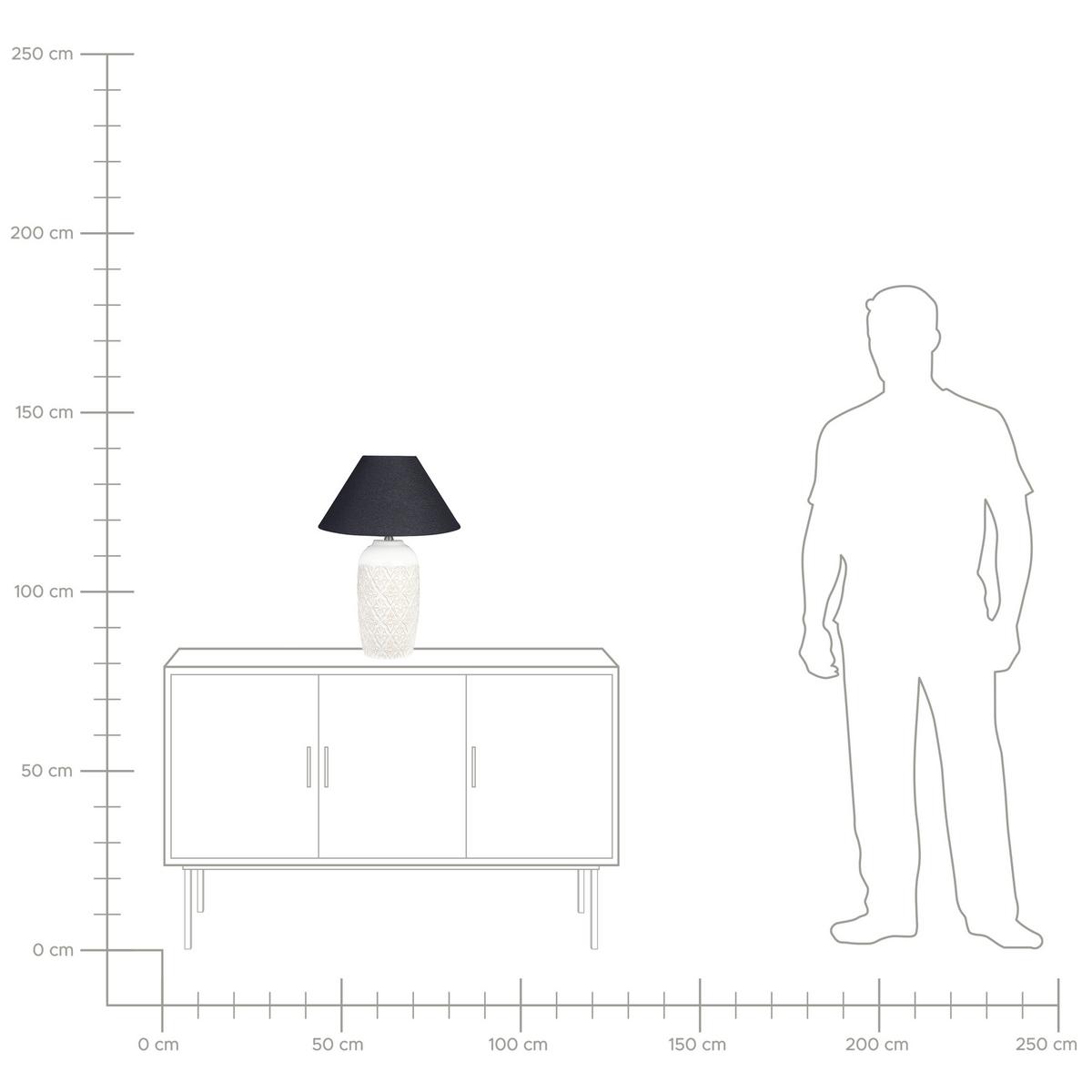 TISCHLAMPE Telire 40/40/56 cm - Beige, Keramik (40/40/56cm) - Beliani