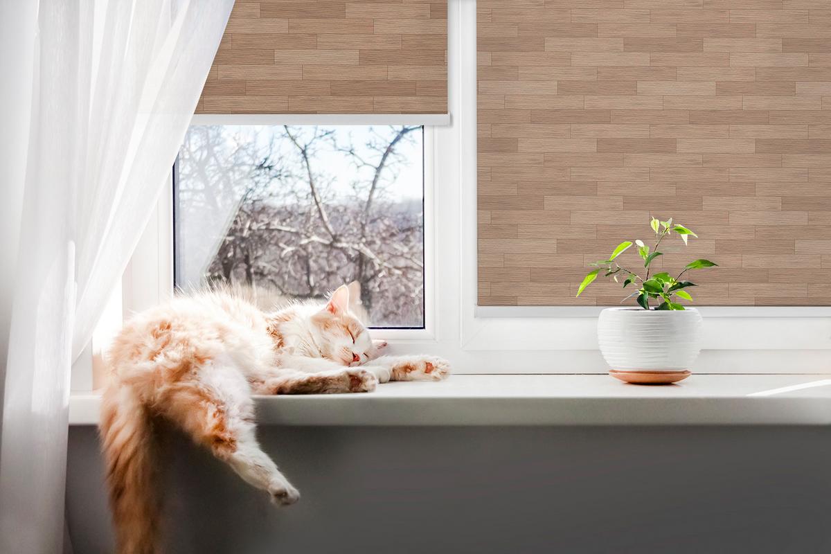 INNENROLLO - Fensterrollo - Rollo - 80x180 cm - Paneele - Braun, Kunststoff (80/180/0.5cm) - TULUP